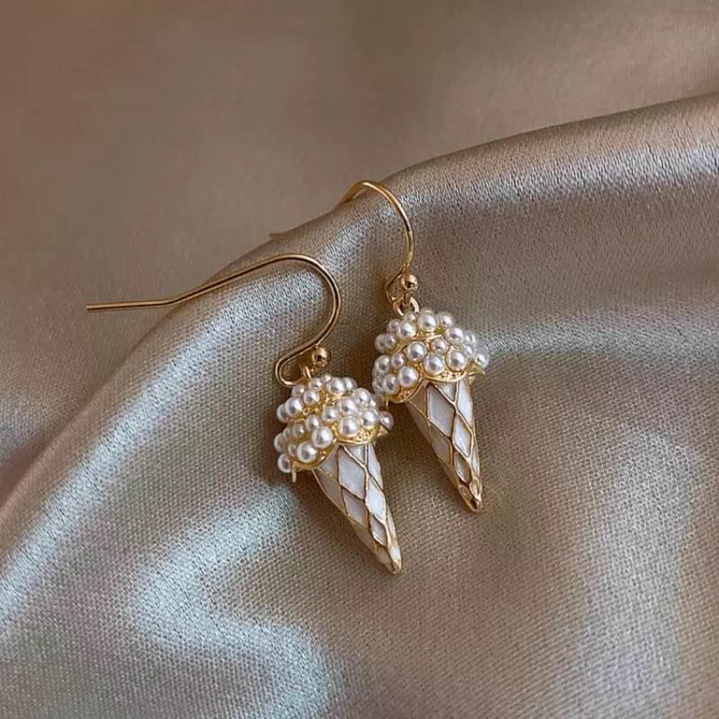 Ice Cream Cones Dangle Drop Earrings
